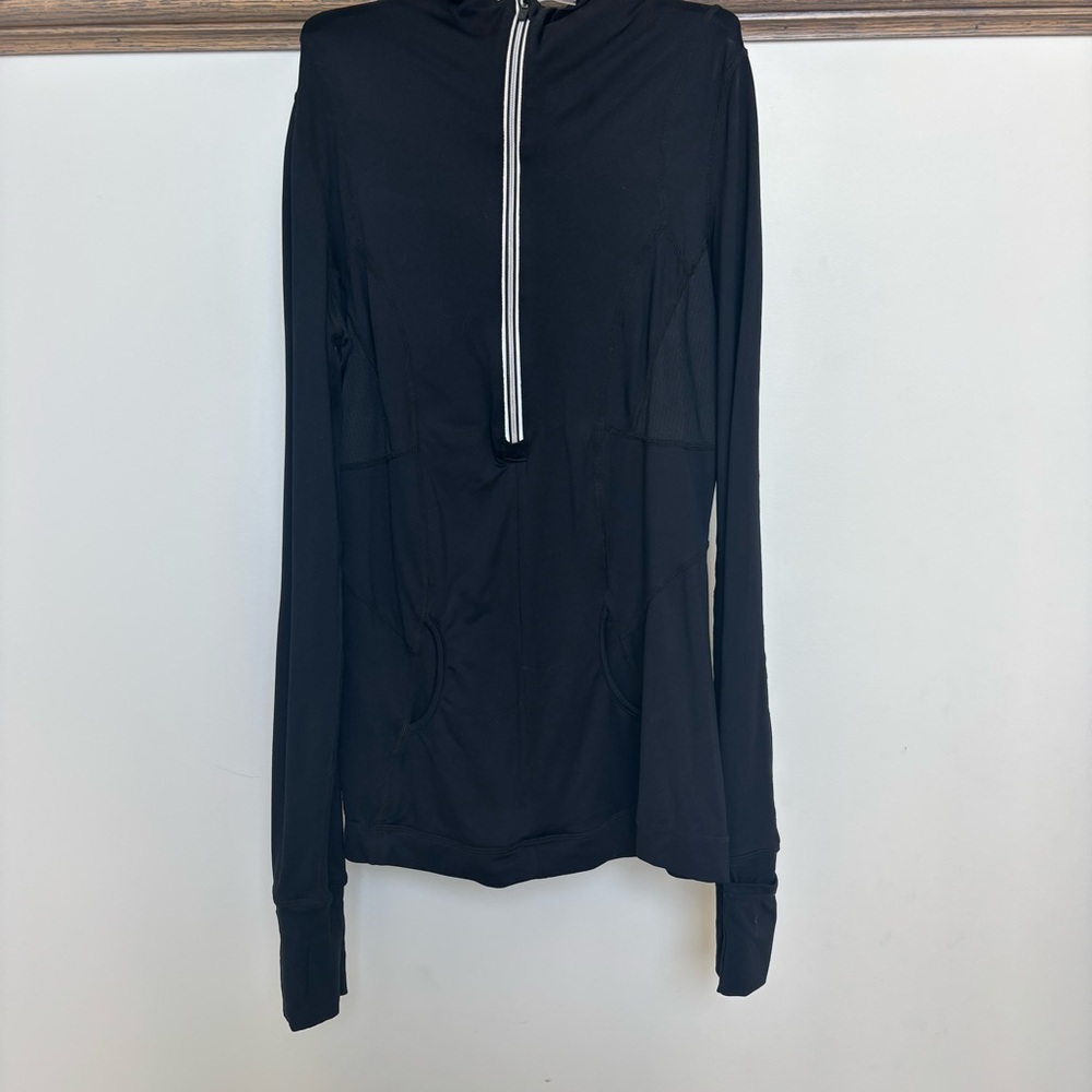Campus Crew - Women's Black Half-Zip Sweater, Size Small